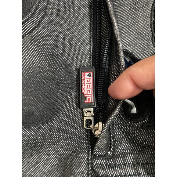 Johnny Blaze Method Man Jean Jacket Flame Skull Black Size XL Vintage Y2K - Picture 13 of 16